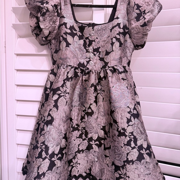 Sister Jane jacquard gold floral mini dress - Picture 2 of 5